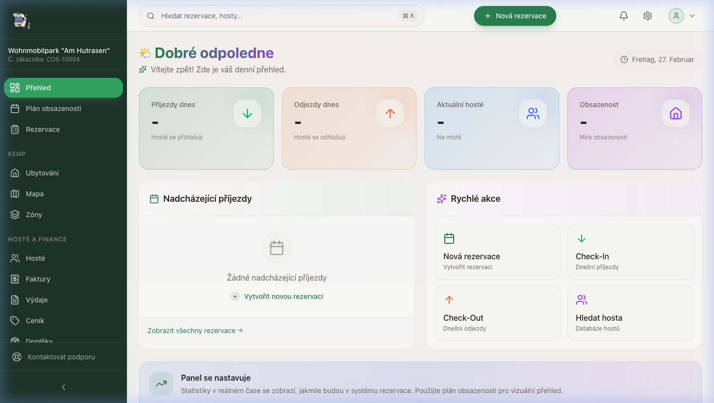 CampDESK Pro Dashboard