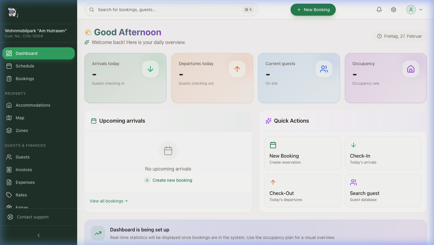 CampDESK Pro Dashboard