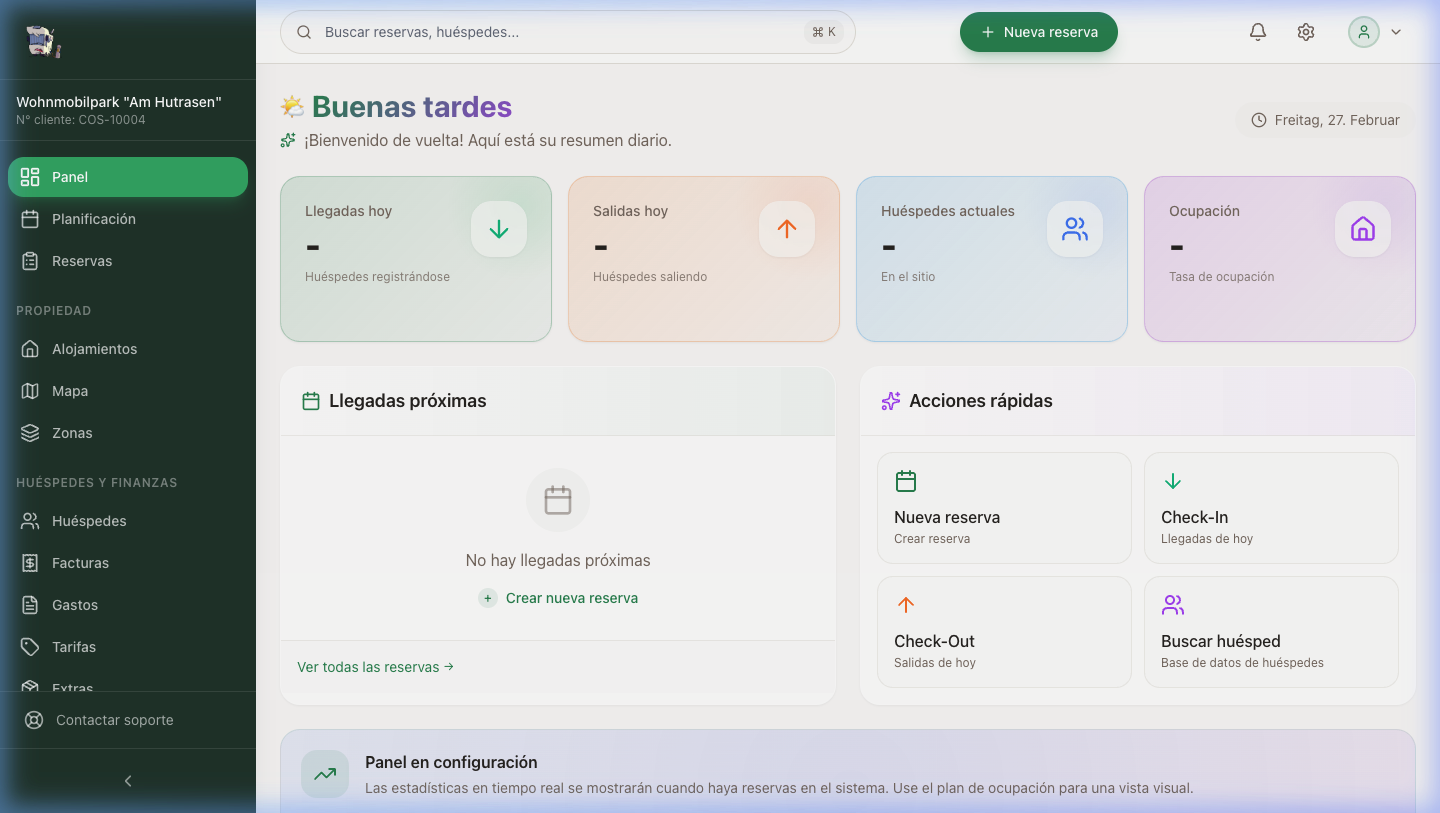 CampDESK Pro Dashboard
