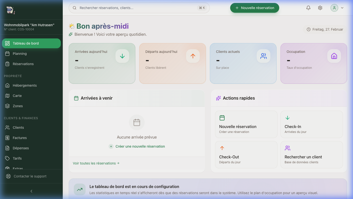 CampDESK Pro Dashboard